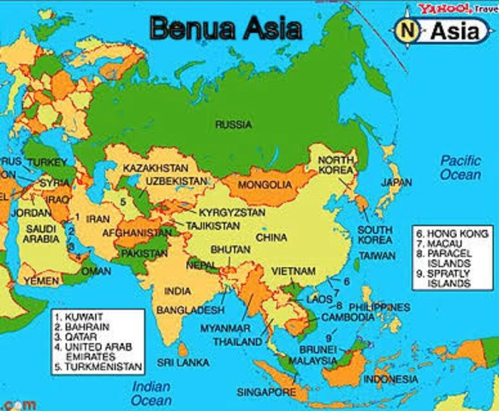 Pembagian Benua Asia