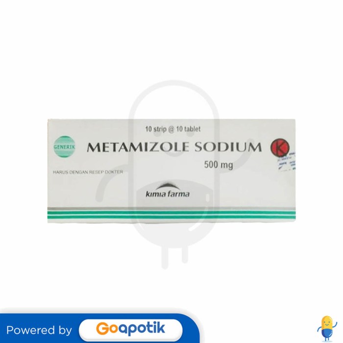 Pronto Metamizole Sodium 500 Mg Obat Apa